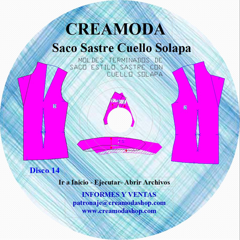 moldes de saco estilo sastre con cuello solapa de dama