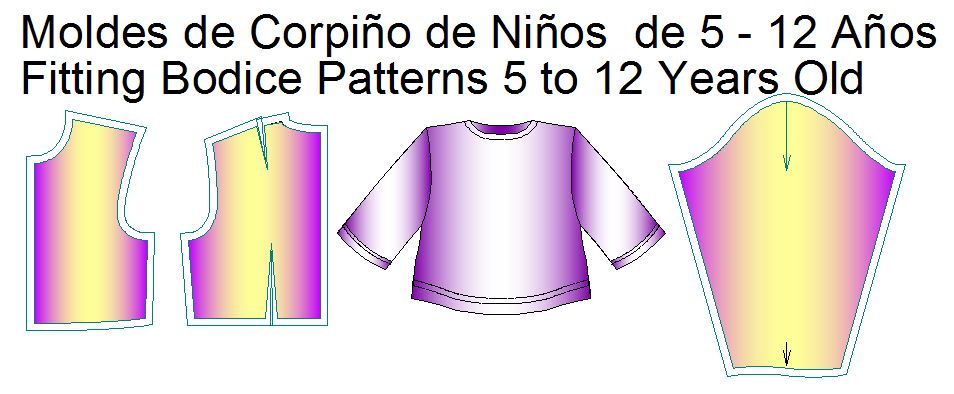 moldes de corpi�o infantil