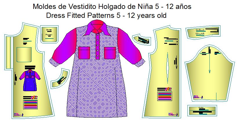 moldes de vestido de ni�as